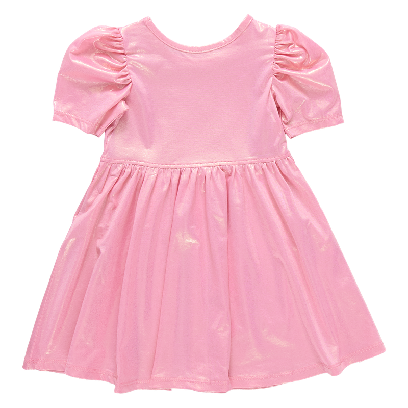 Girls Lame Laurie Dress, Light Pink