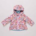 Girls Rafa Reversible Raincoat, Burgundy Sketched Floral