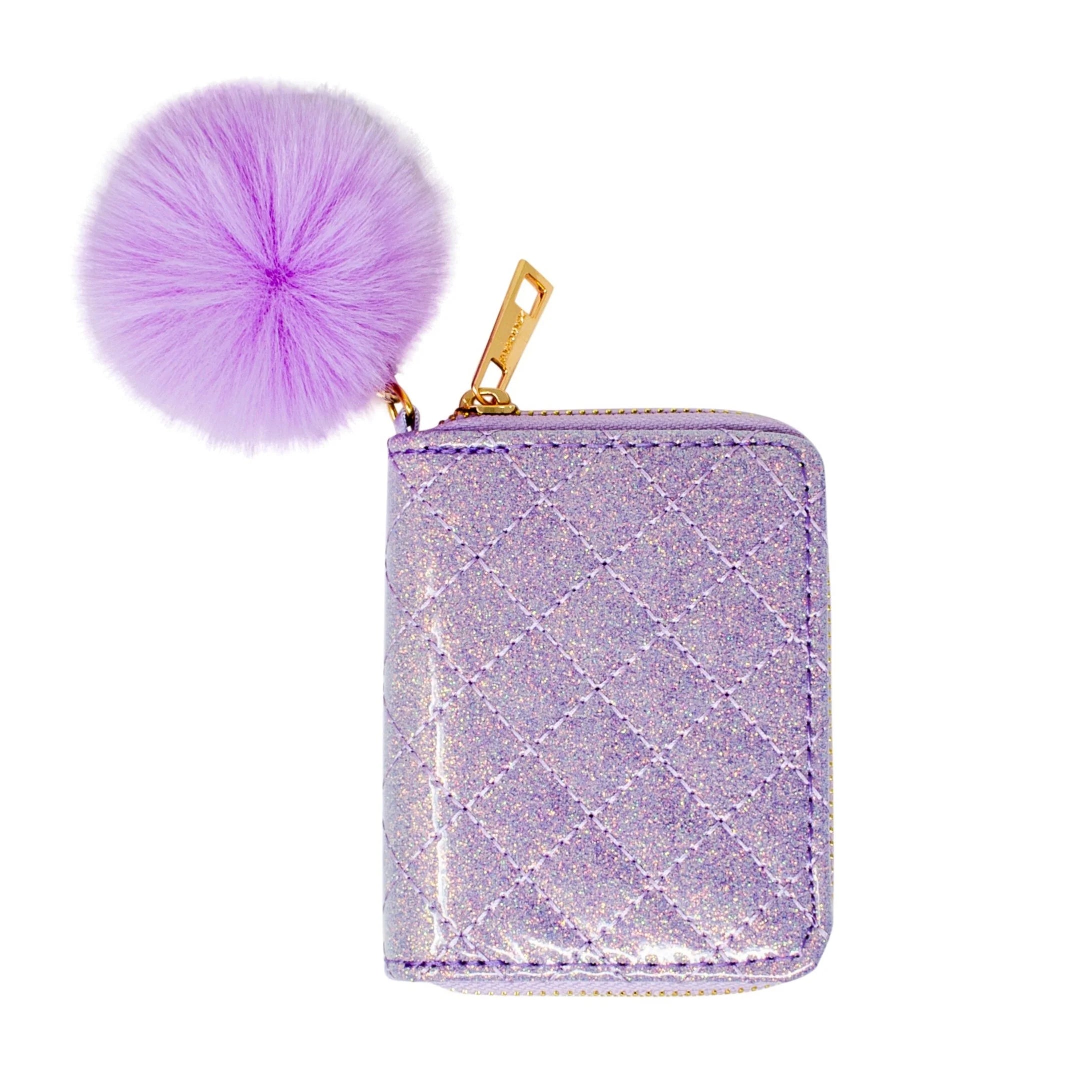 Sparkle Quilted Wallet, Baby Purple