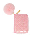 Sparkle Quilted Wallet, Pink Lemonade