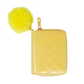 Sparkle Quilted Wallet, Bright Yellow
