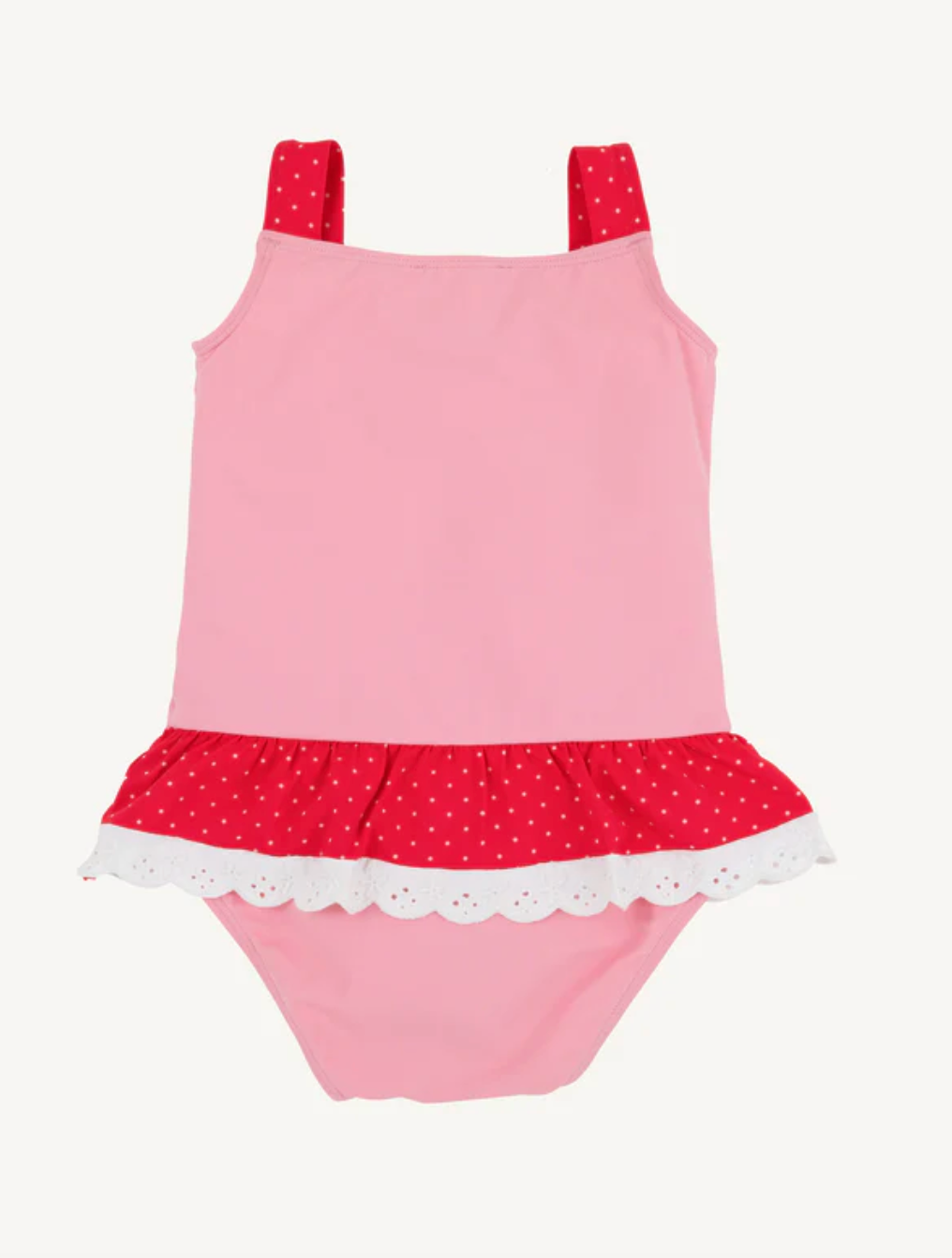 Grace Bay Bathing Suit, Hamptons Hot Pink & Richmond Red with Strawberry