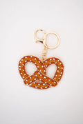 Hand Beaded Key Chain-Bag Charm, Pretzel