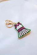 Hand Beaded Key Chain-Bag Charm, Tennis Dress