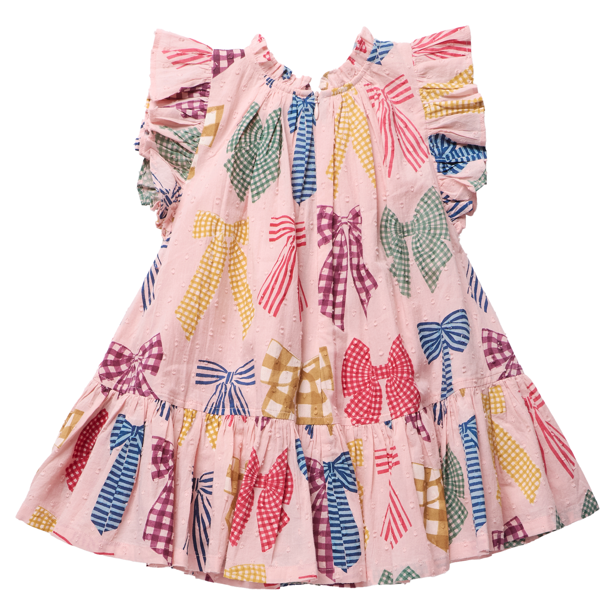 Girls Harper Dress, Patterned Bows