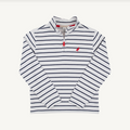 Hayword Half Zip, Nantucket Navy Stripe