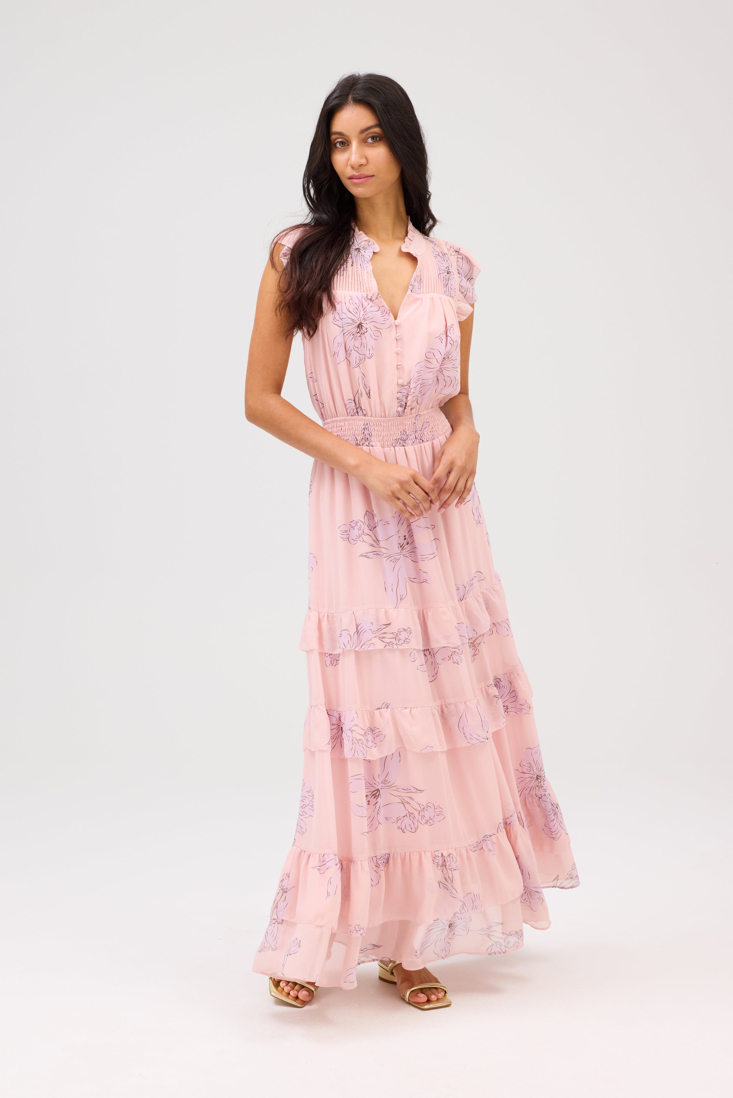 Hazel Maxi Dress, Blush Floral