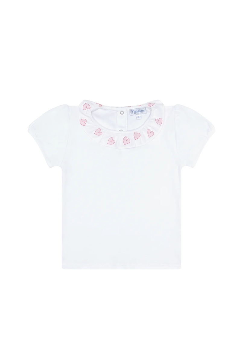 Heart Print Short Set, Pink