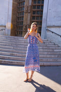 Holiday Midi Dress, Red White Blue