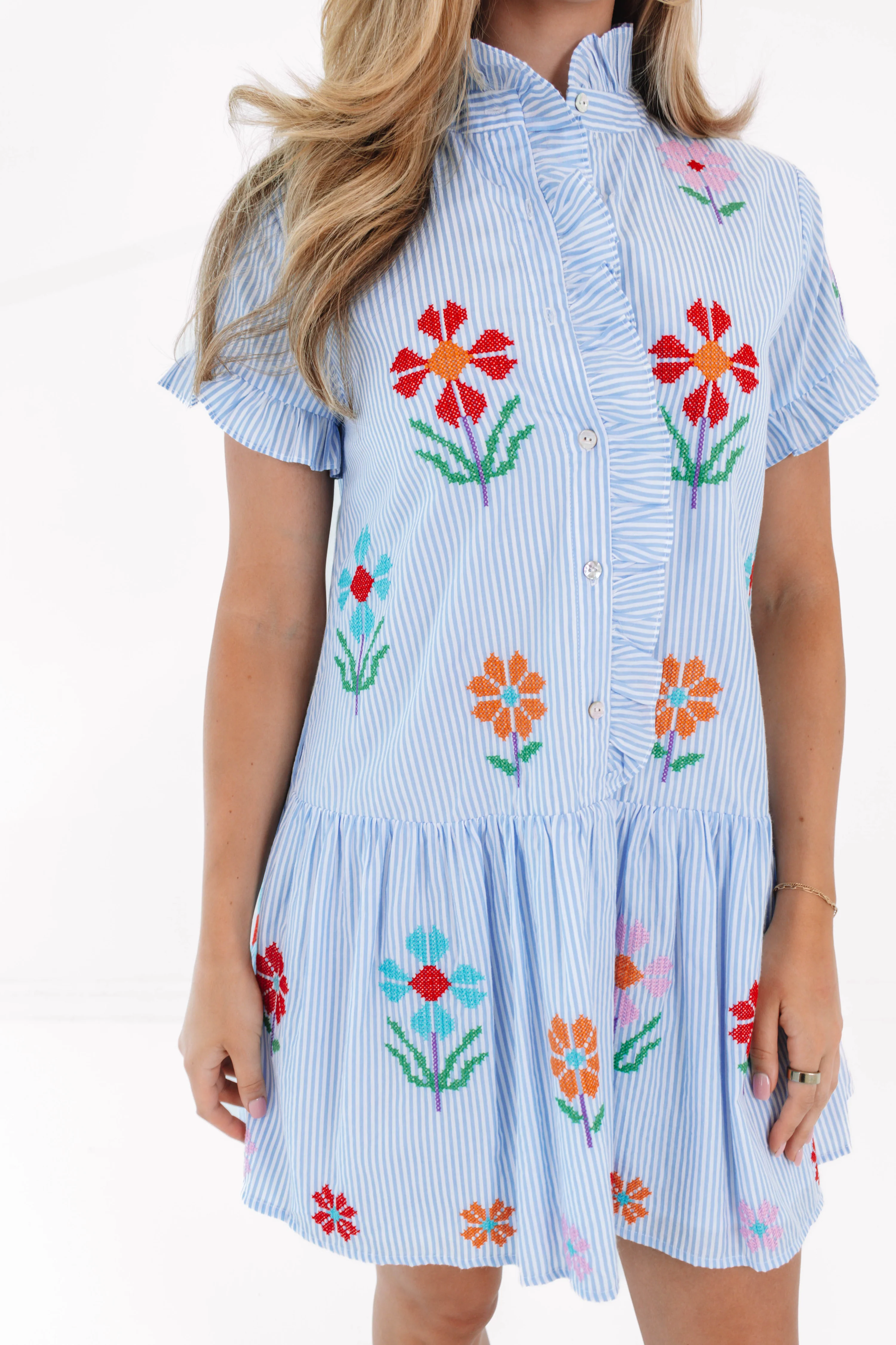 Hunter Ruffle Button Front Dress