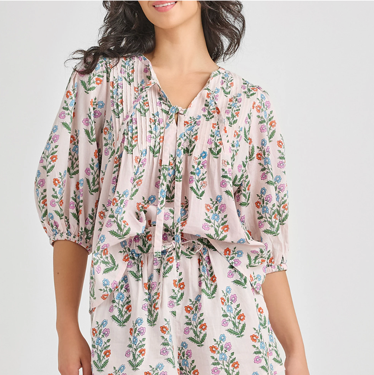 Indira Top, Pink Dewdrop