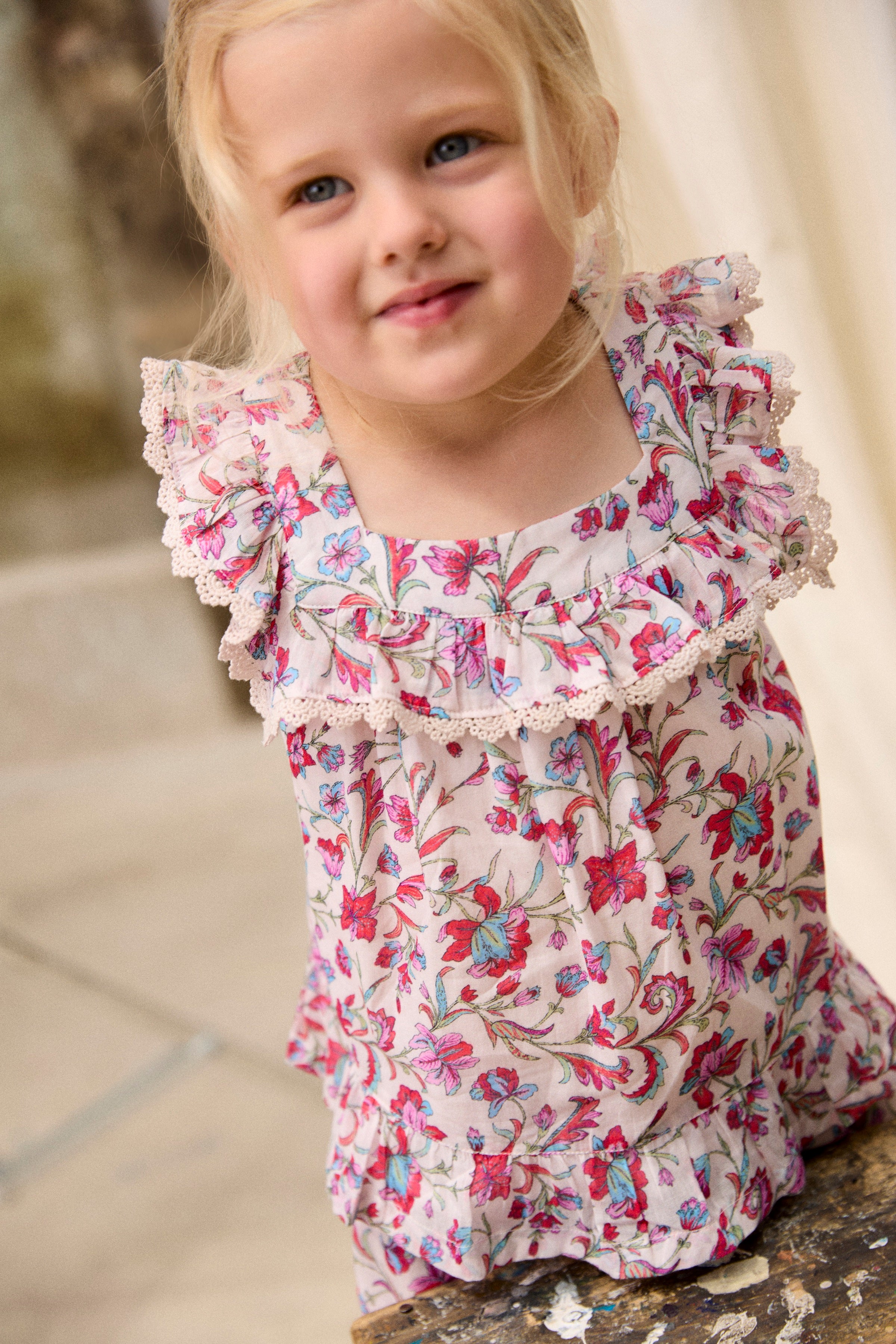 Inessa Blouse, Cream Floral Haven