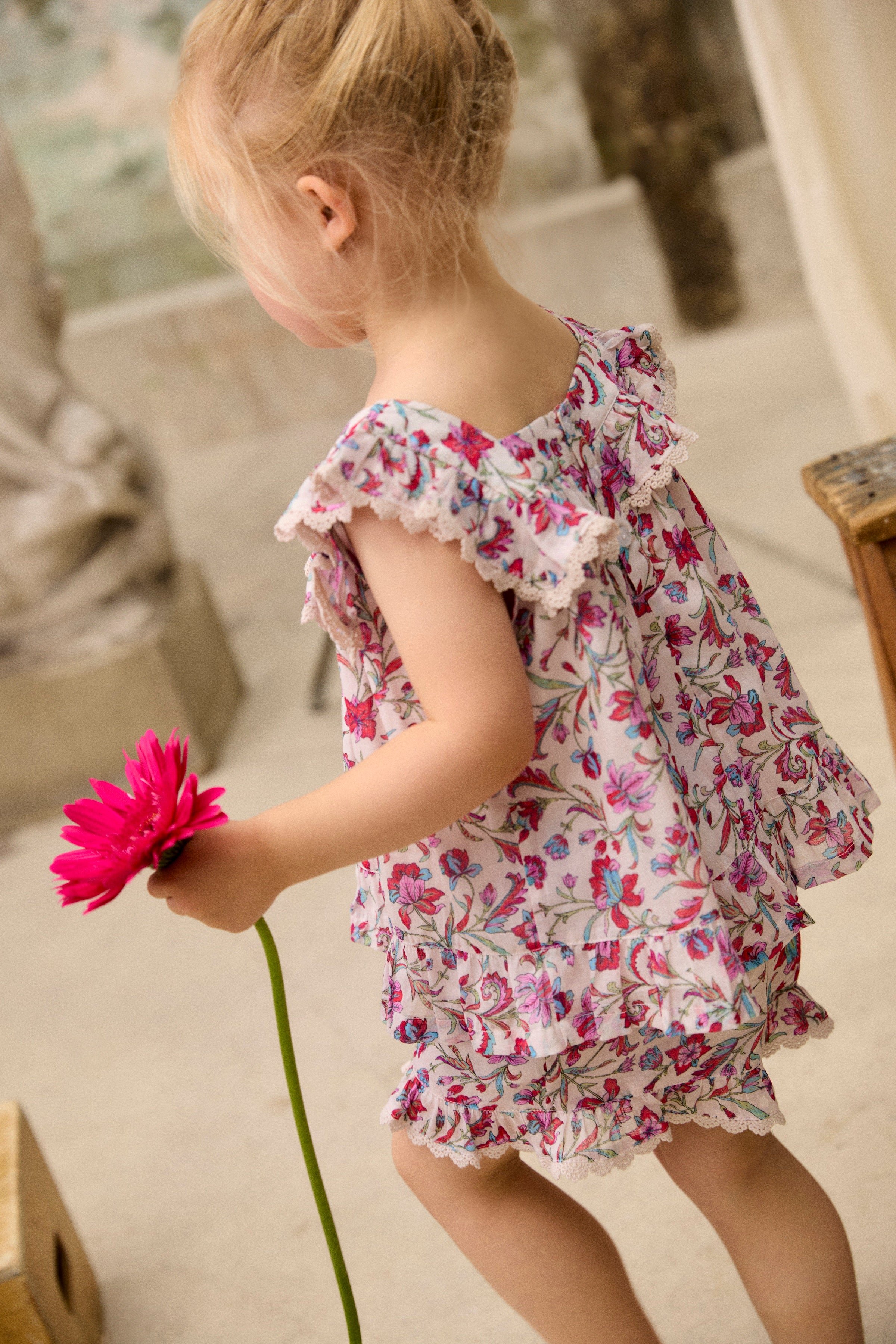 Inessa Blouse, Cream Floral Haven