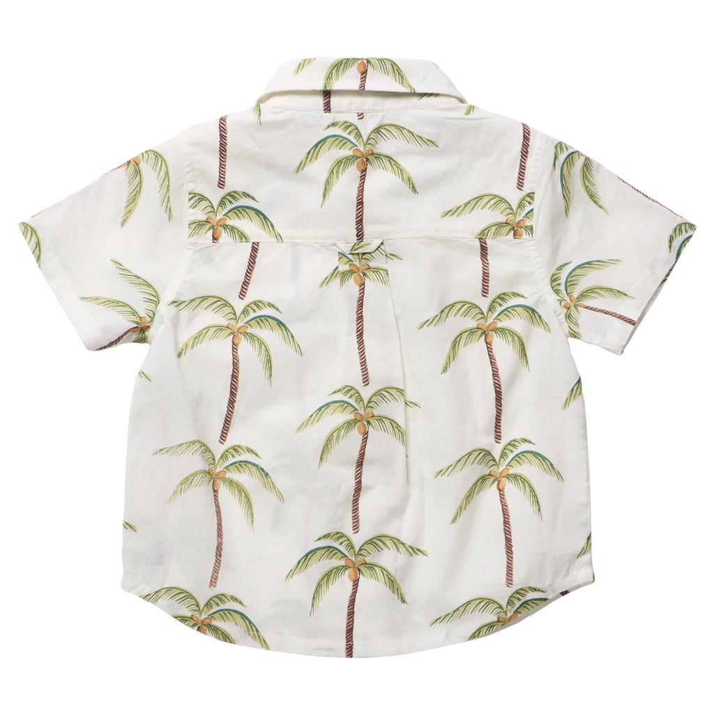 Jack Shirt, Cream Palm Trees