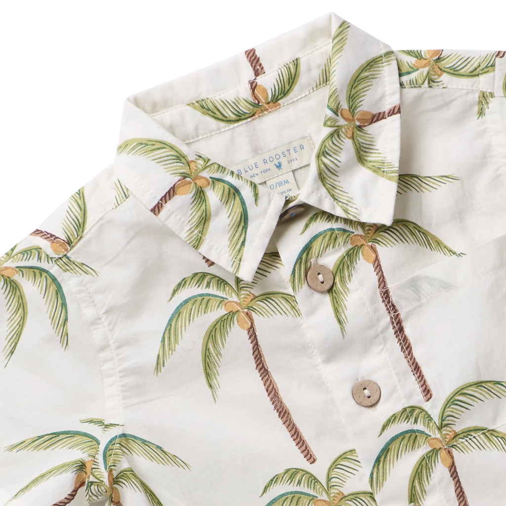 Jack Shirt, Cream Palm Trees