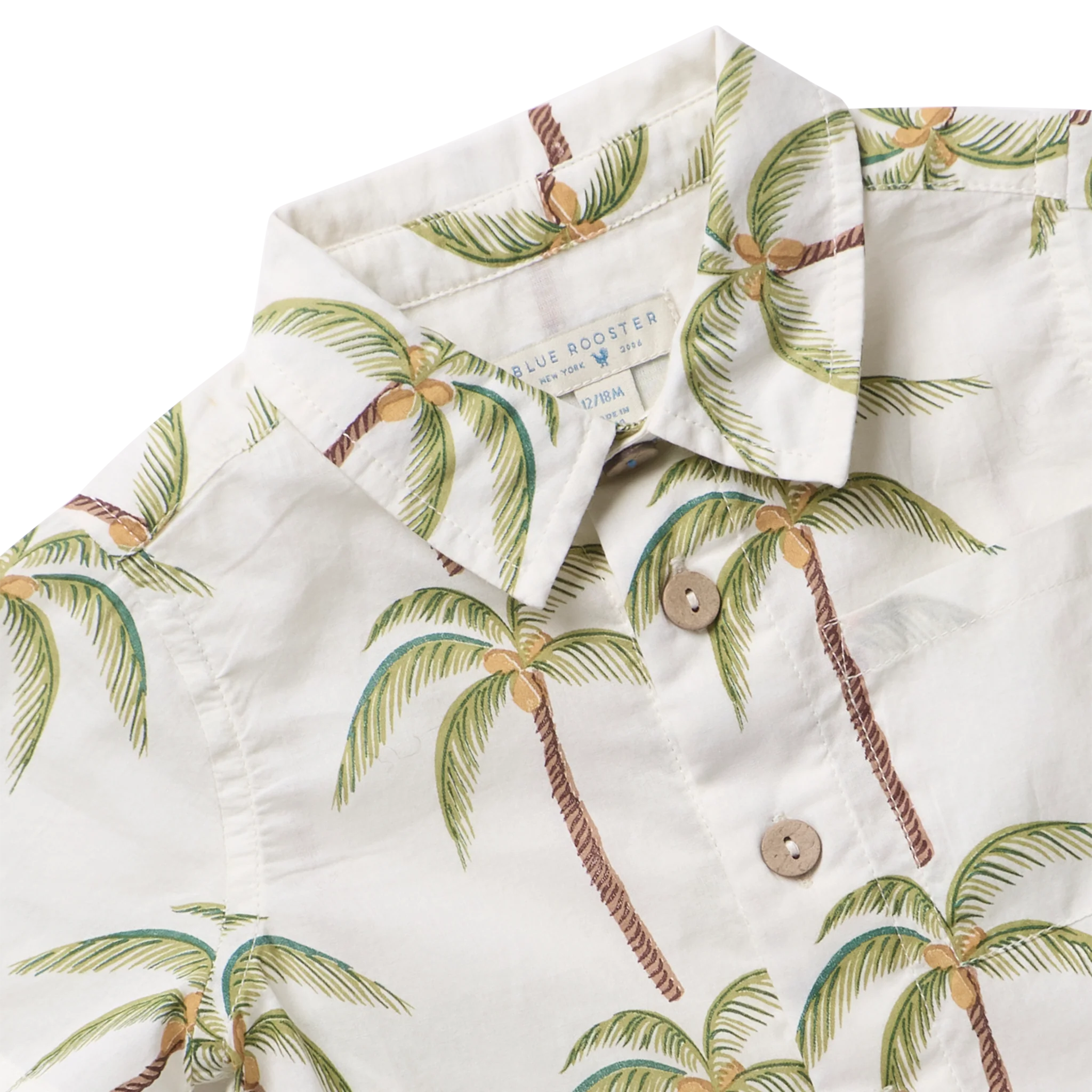 Jack Shirt, Cream Palm Trees