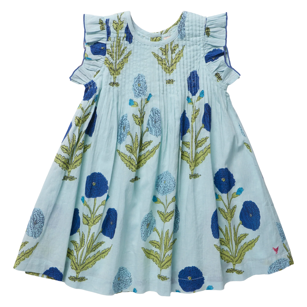 Jaipur Dress, Light Blue Dandelion