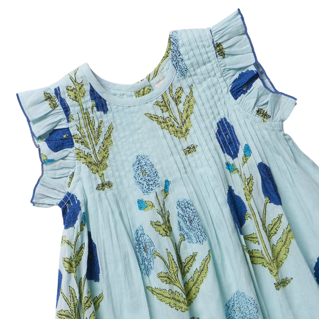 Jaipur Dress, Light Blue Dandelion