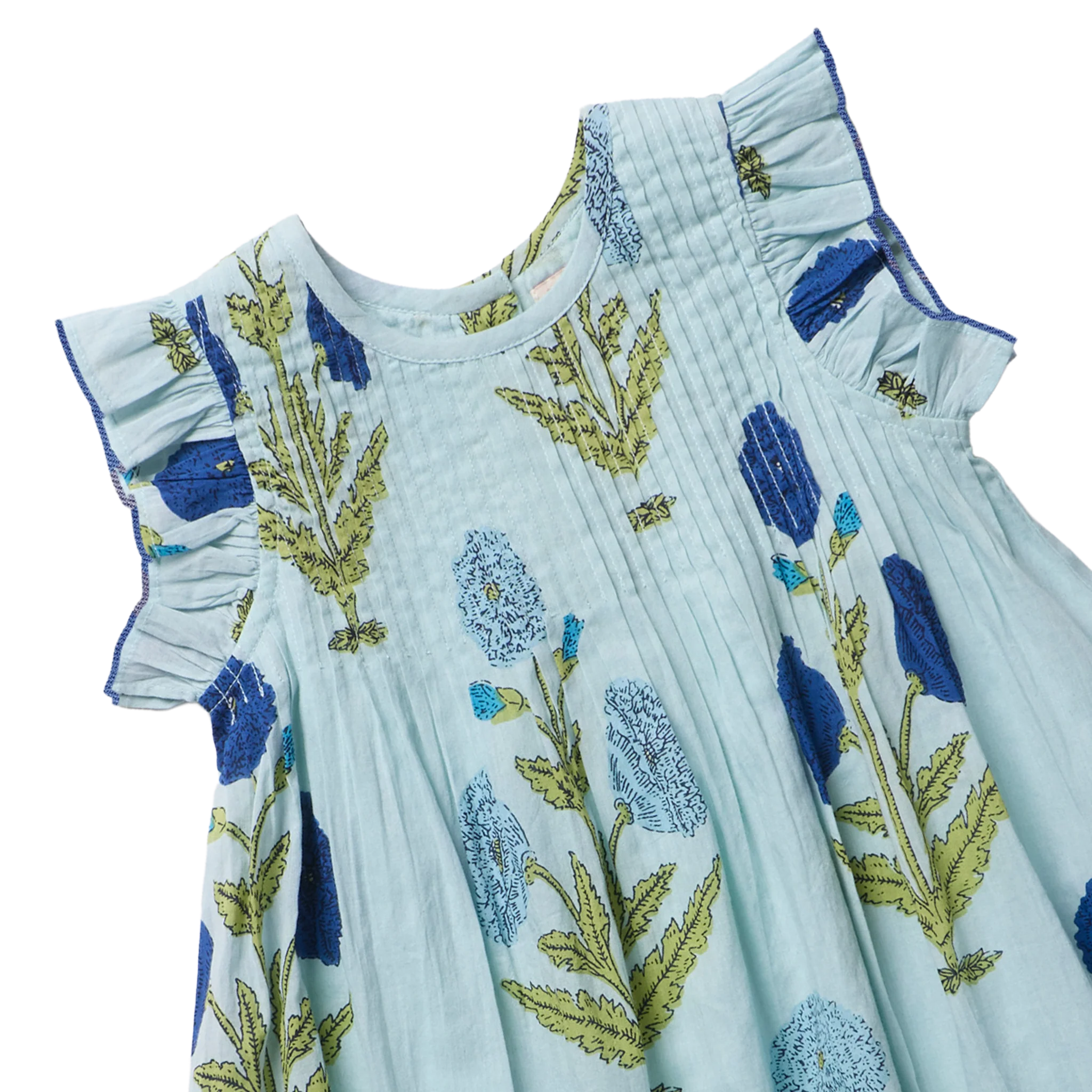 Jaipur Dress, Light Blue Dandelion