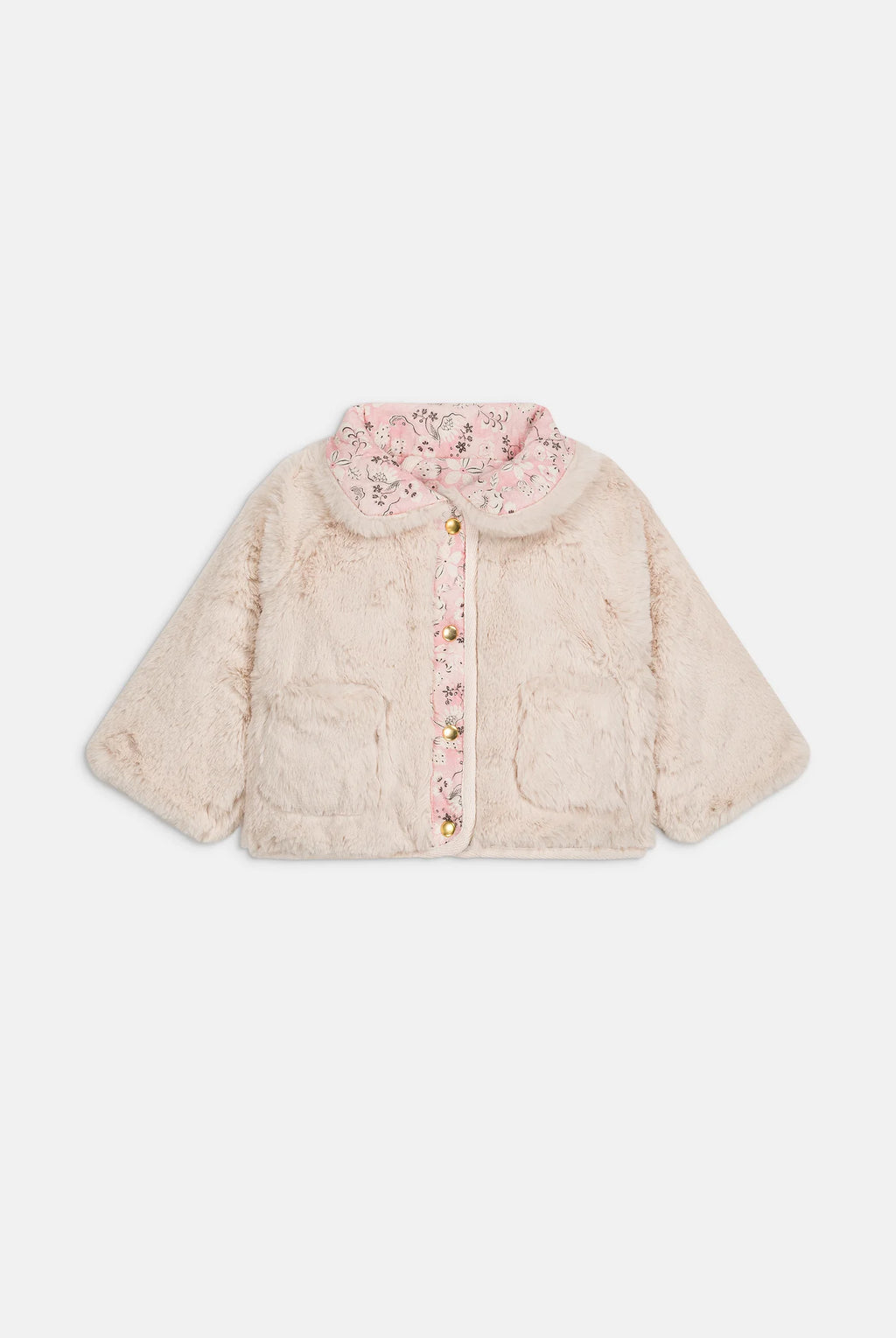 Jasmina Reversible Coat, Cream Carnation Vale