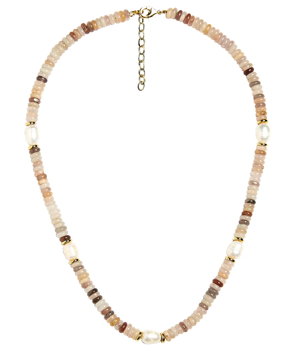 Jenny Quartz Beaded Necklace with Freshwater Pearl