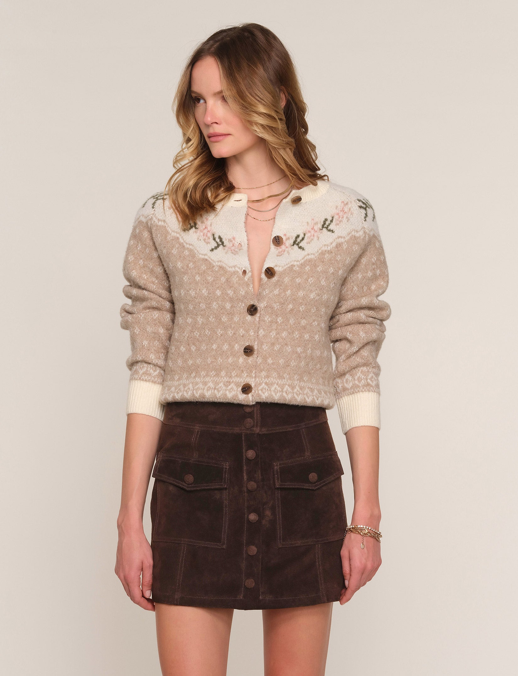 Jina Suede Skirt, Bittersweet
