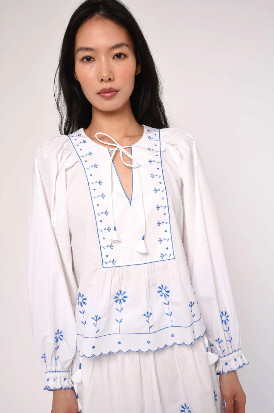 Junie Top, Margaret Embroidery