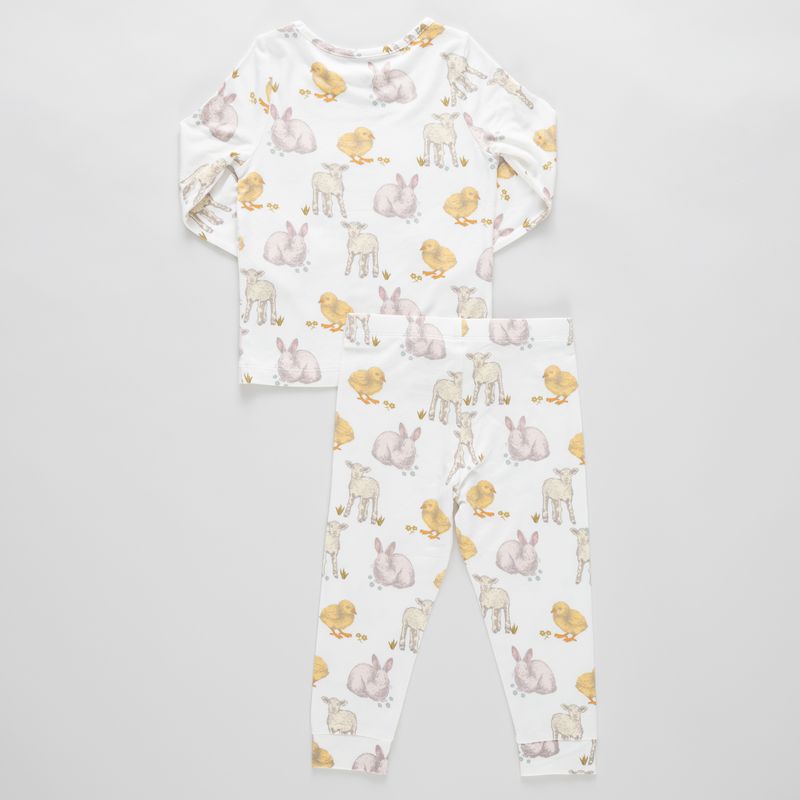 Kids Bamboo PJ Set, Easter Friends