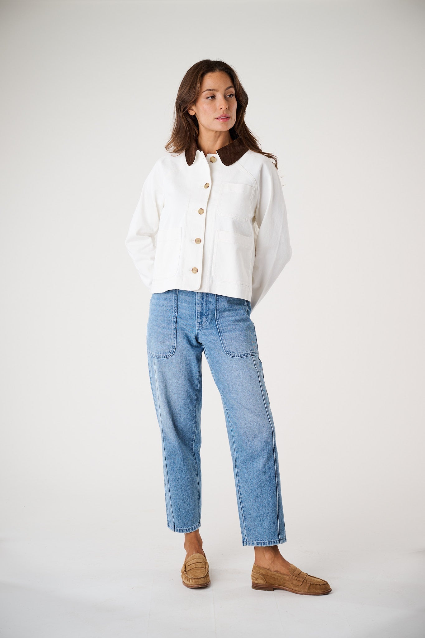 Denim Lee Barn Jacket, White