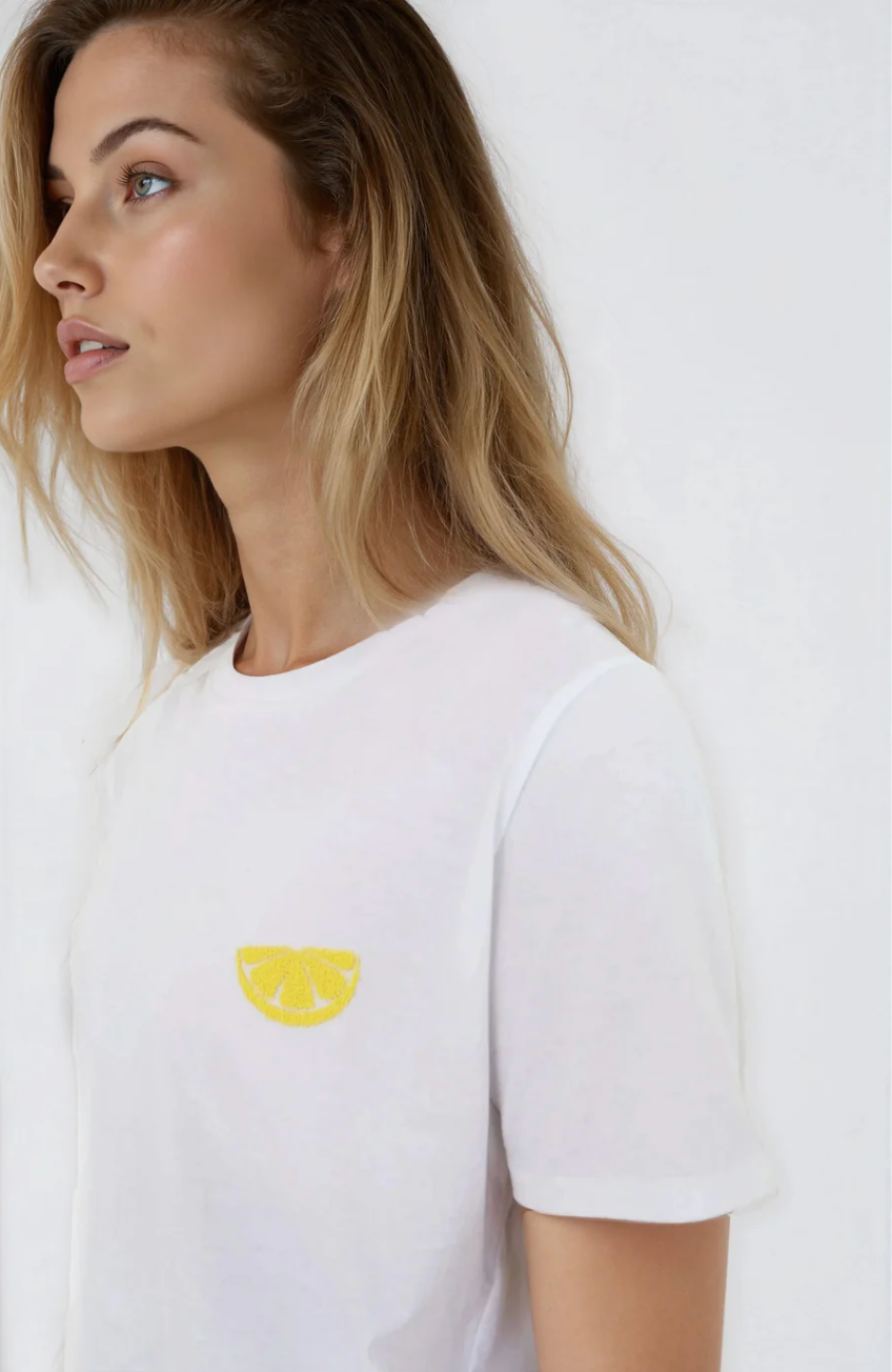 Lemon Caviar Perfect Tee, White