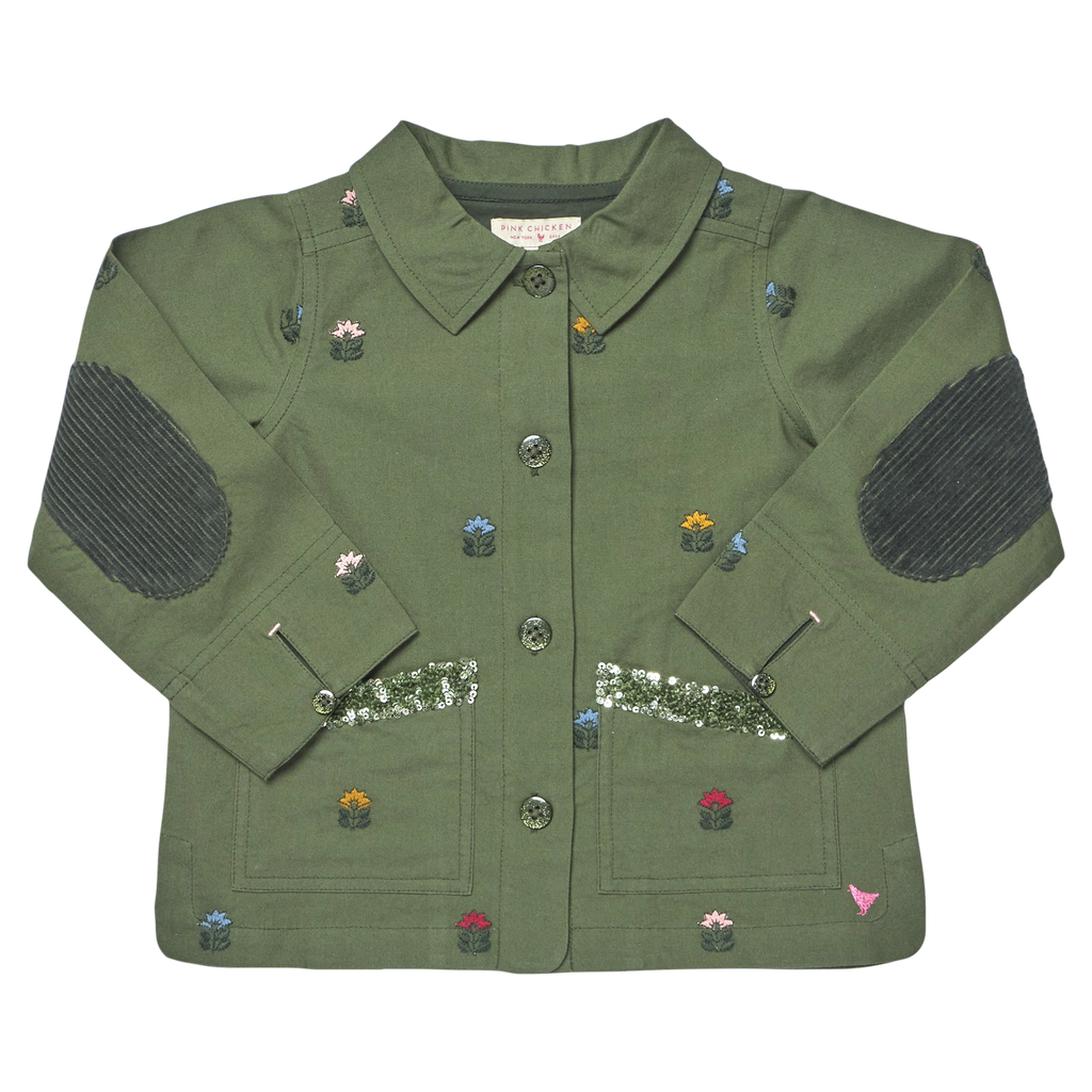 Girls Leona Barn Jacket, Four Leaf Clover