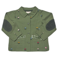 Girls Leona Barn Jacket, Four Leaf Clover