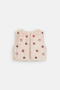 Liliou Sleeveless Jacket, Cream Enchanted Aster