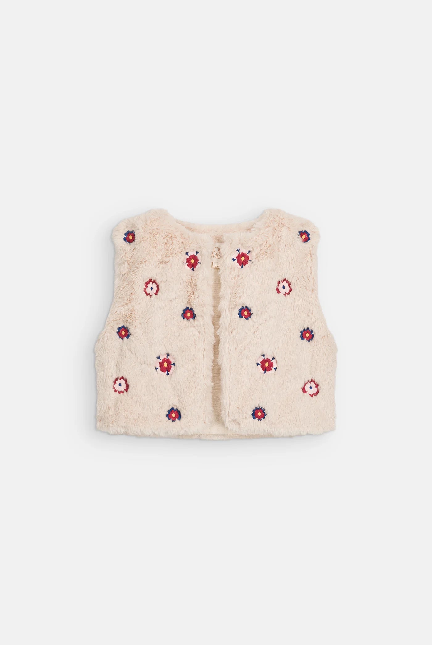 Liliou Sleeveless Jacket, Cream Enchanted Aster