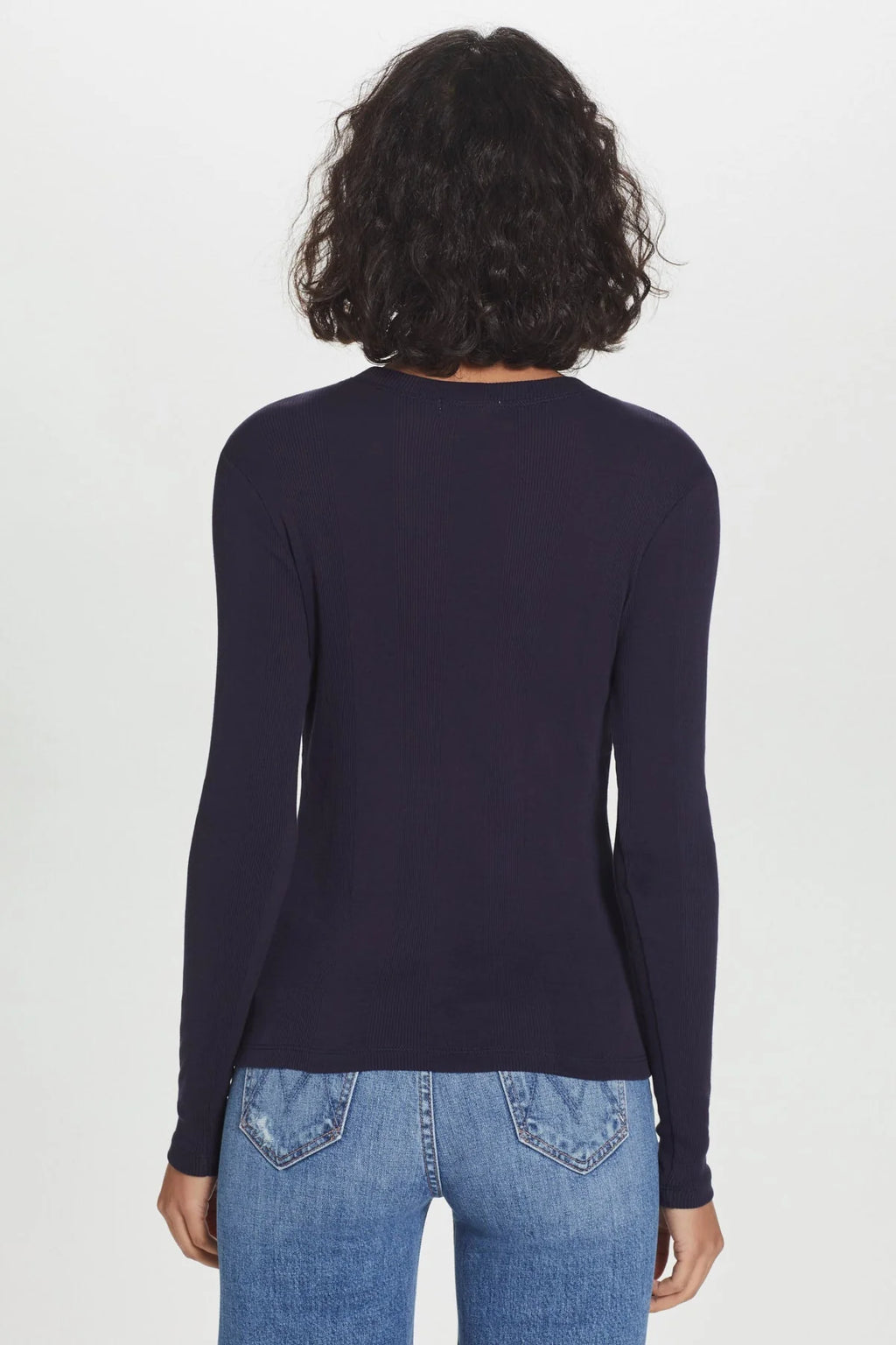 Long Sleeve Variegated Rib Tee