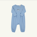 Long Sleeve Bradford Romper, Sarasota Sky with Duck