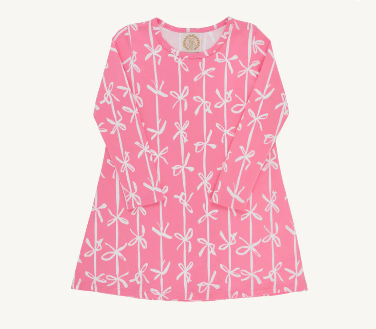 Long Sleeve Polly Play Dress, Braselton Bows