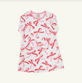 Long Sleeve Polly Play Dress, Bows & Hamptons Hot Pink