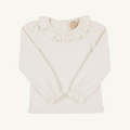 Long Sleeve Ramona Ruffle Shirt, Palmetto Pearl