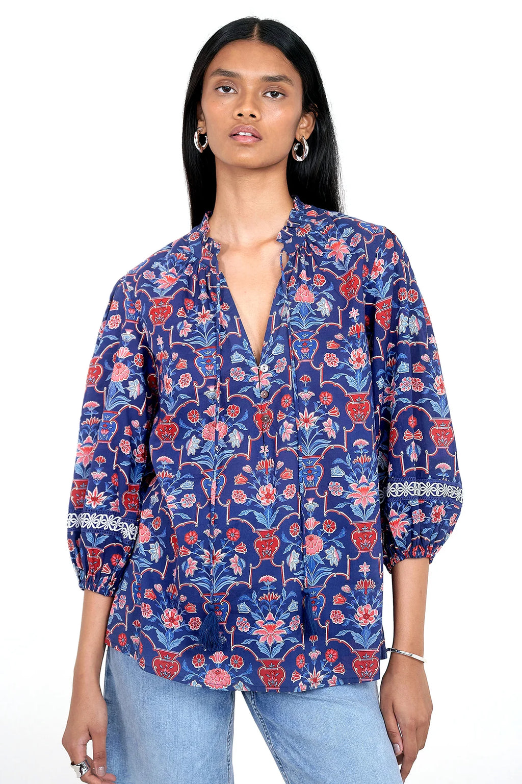 Lorina Top, Medieval Blue