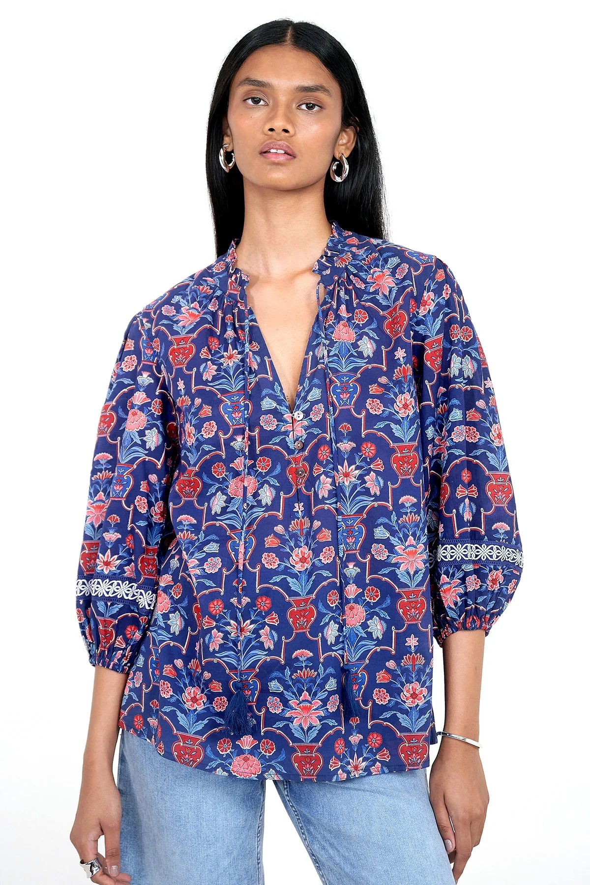 Lorina Top, Medieval Blue