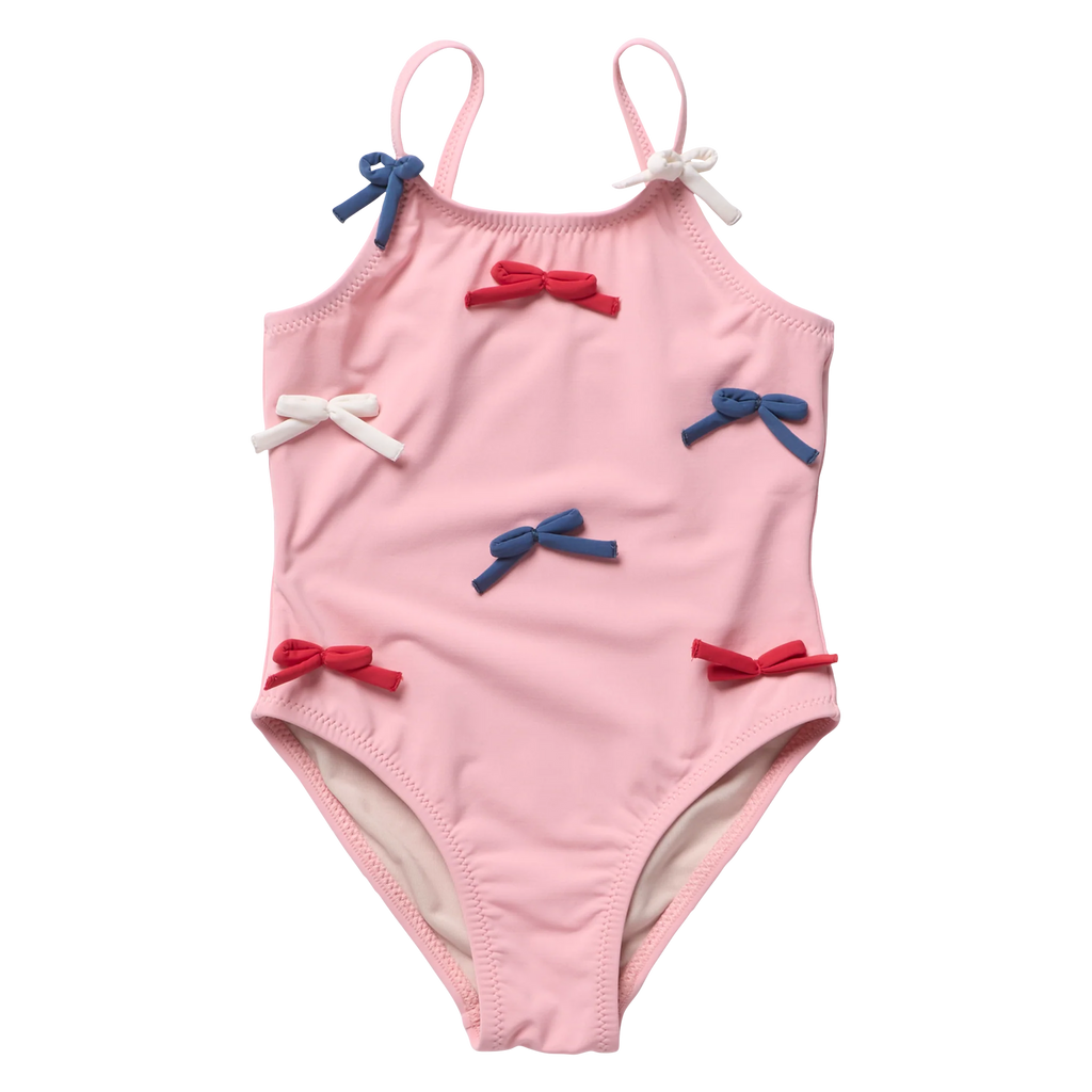 Lottie Suit, Pink Bows