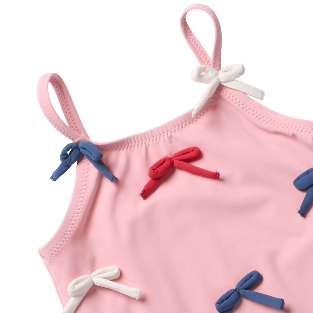 Lottie Suit, Pink Bows