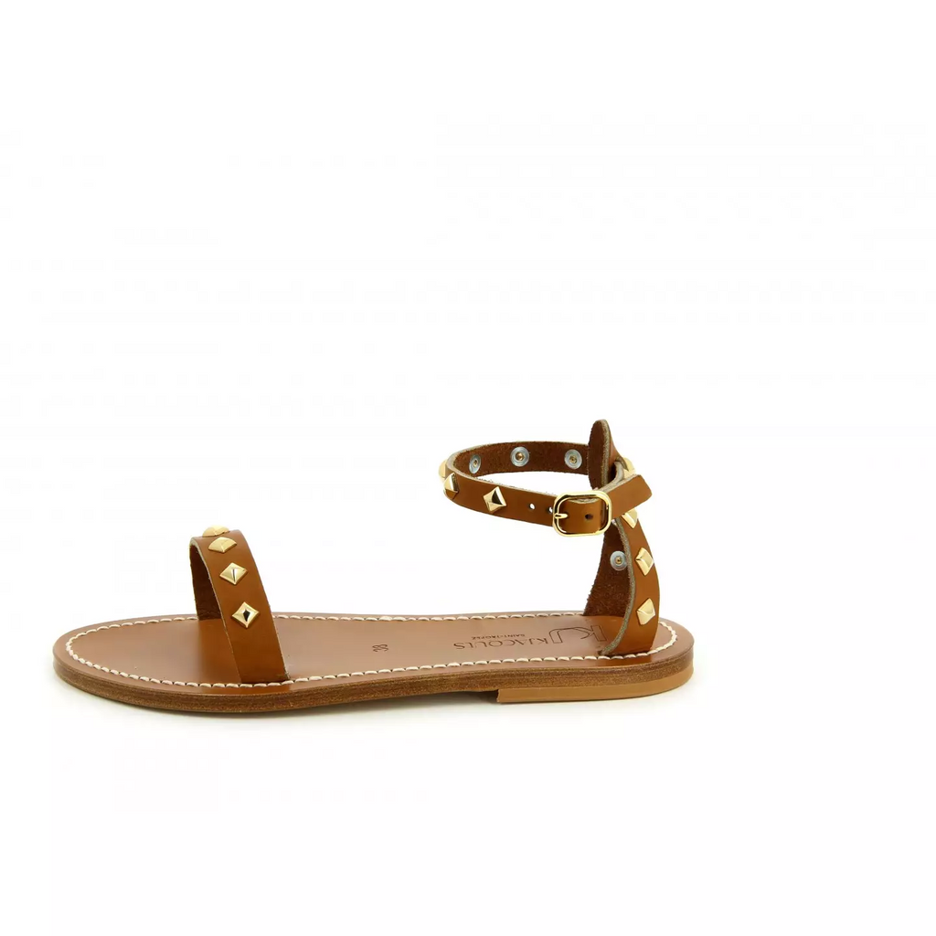 Laurapyr Sandals, Natural & Gold