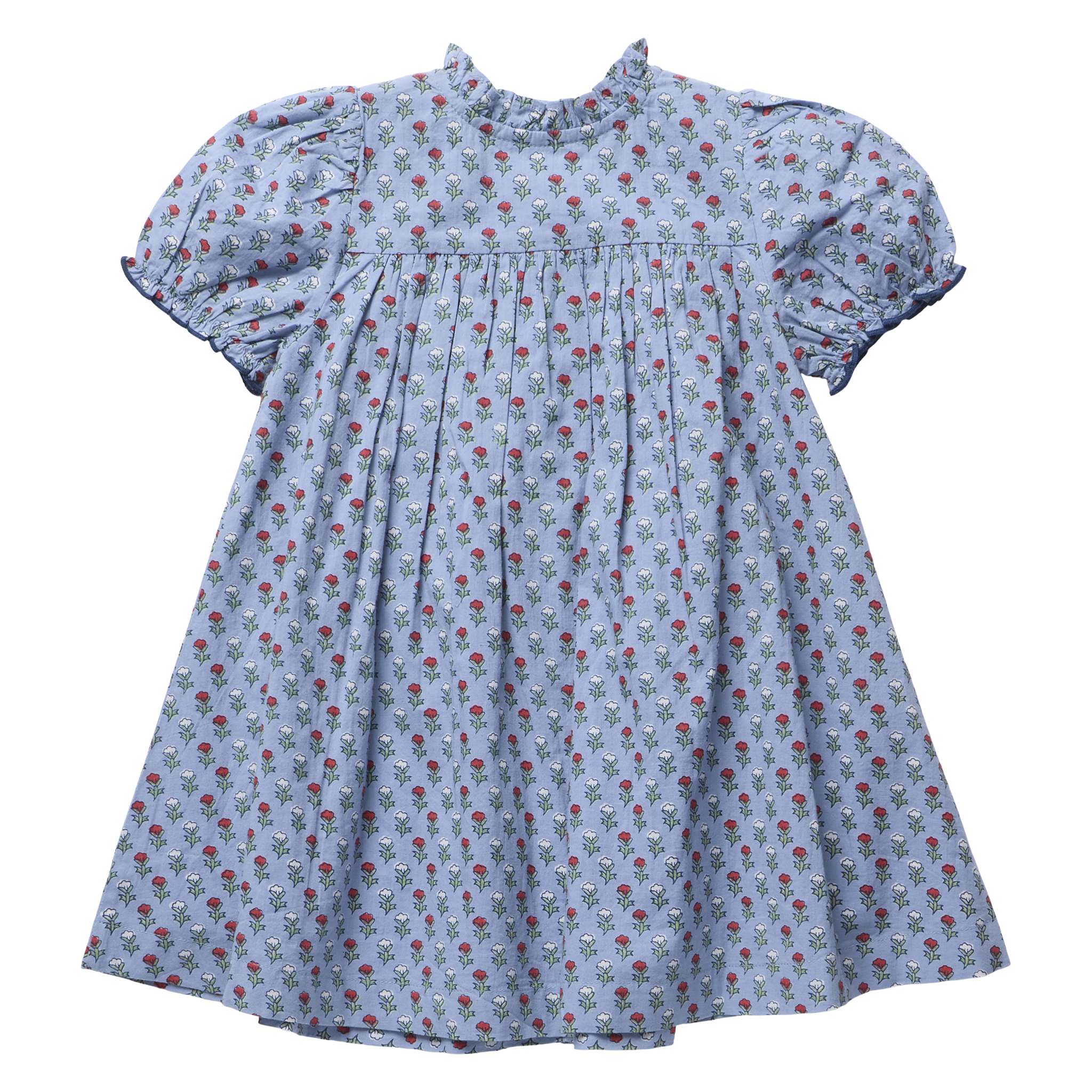 Girls Lucia Dress, Light Blue Carnation