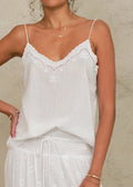 Lyla Embroidered Camisole, White