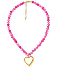 Macie Beaded Necklace, Heart