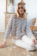 Marea Sweater, Ivory Atlantic Stripe