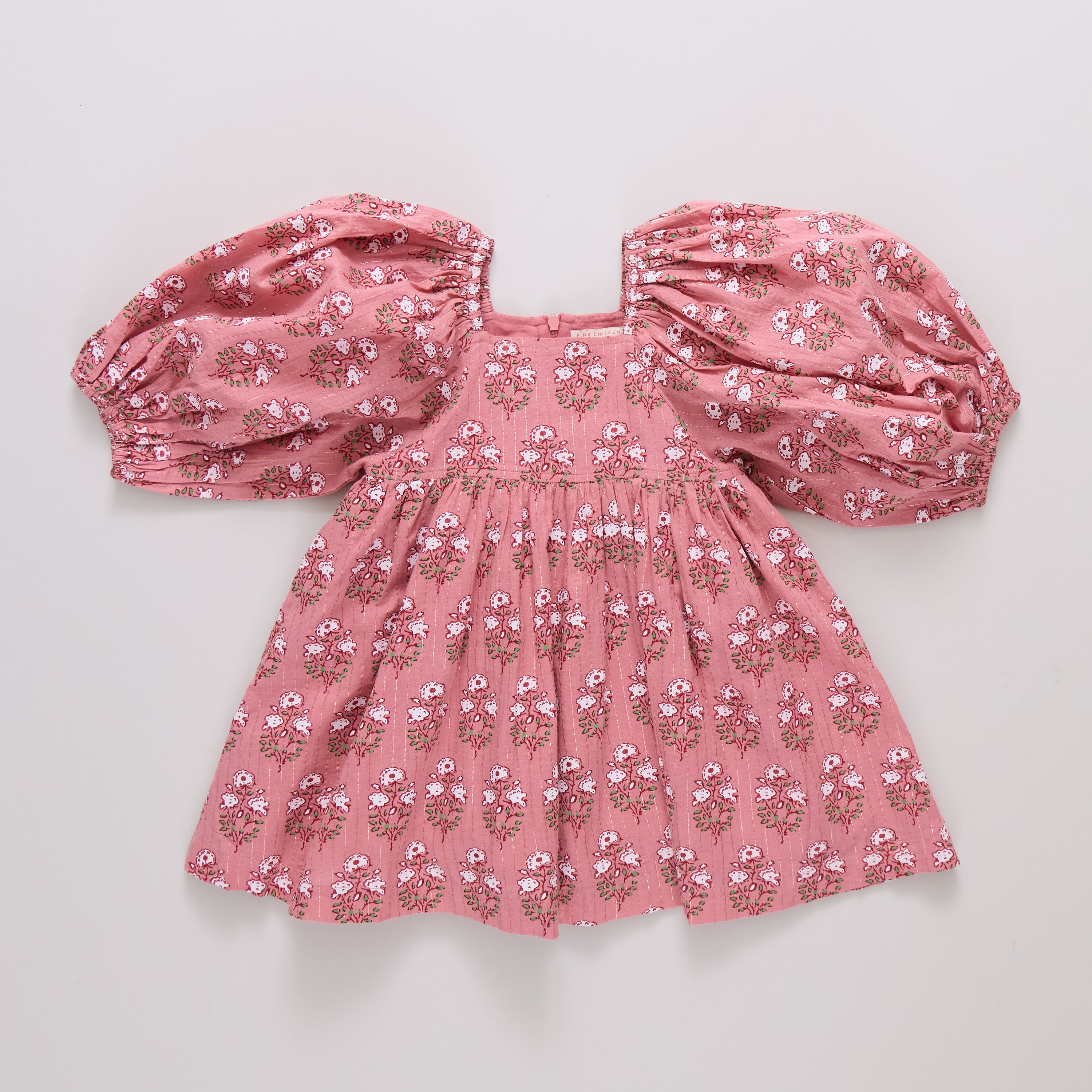 Girls Mary Barrett Dress, Pink Strawflower