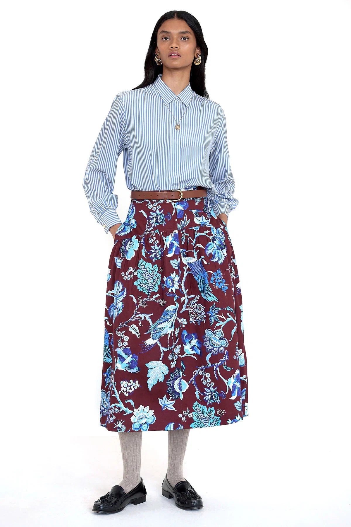 Melodie Skirt, Chintz Cordovan